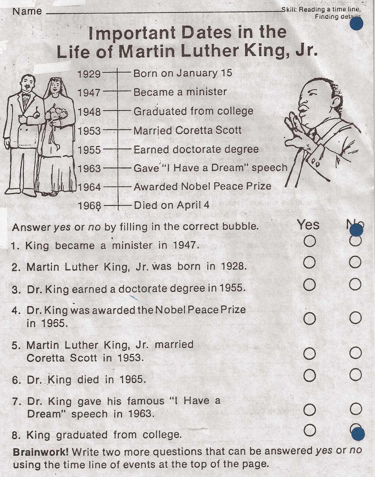 Martin Luther King Worksheets Free Printable Martin Luther King Worksheets Free Printable